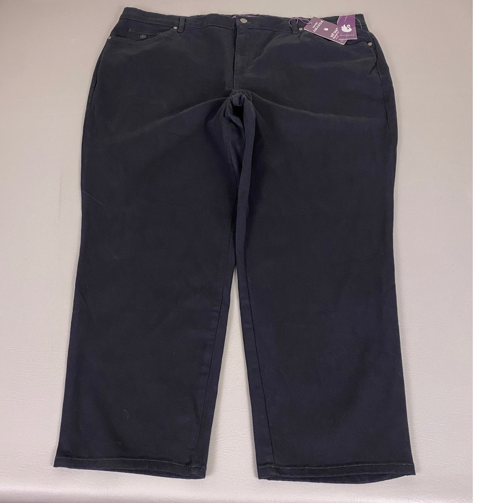 Gloria Vanderbilt Amanda Jeans Women's 24W Swan Series Black Slimming Short New